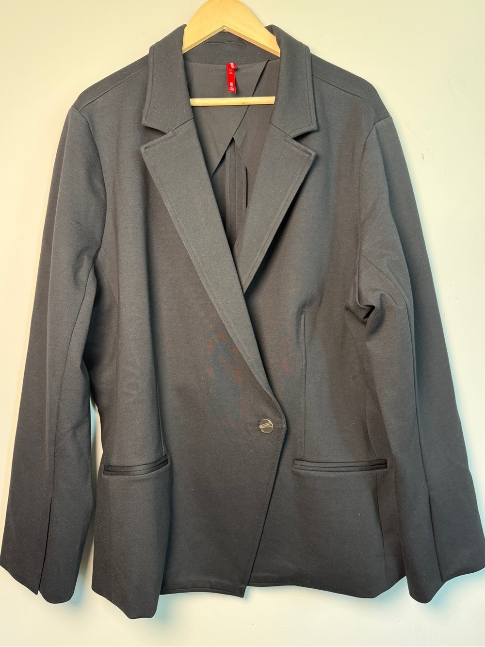 NWOT SPANX The Perfect Asymmetrical Ponte Blazer Jacket 20773R Black - 3X